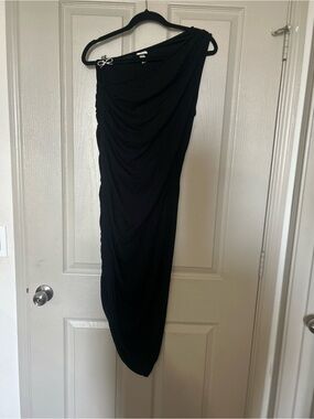 a new day One-Shoulder Black Ruched Dress